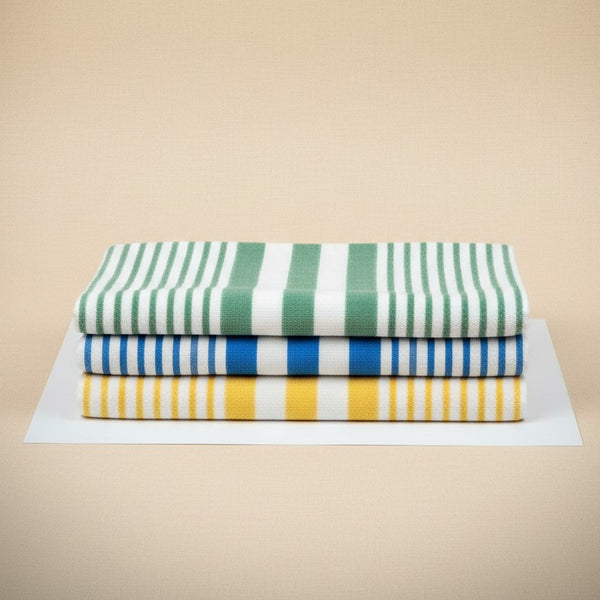 GOT Collection Tropical Stripe Pool Towels 6 PK - Rifz Textiles Inc