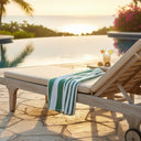 GOT Collection Tropical Green/Mint Stripe Pool Towels 6 PK - Rifz Textiles Inc