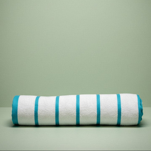 GPH Collection Horizontal Stripes Pool Towels Aqua - Rifz Textiles Inc