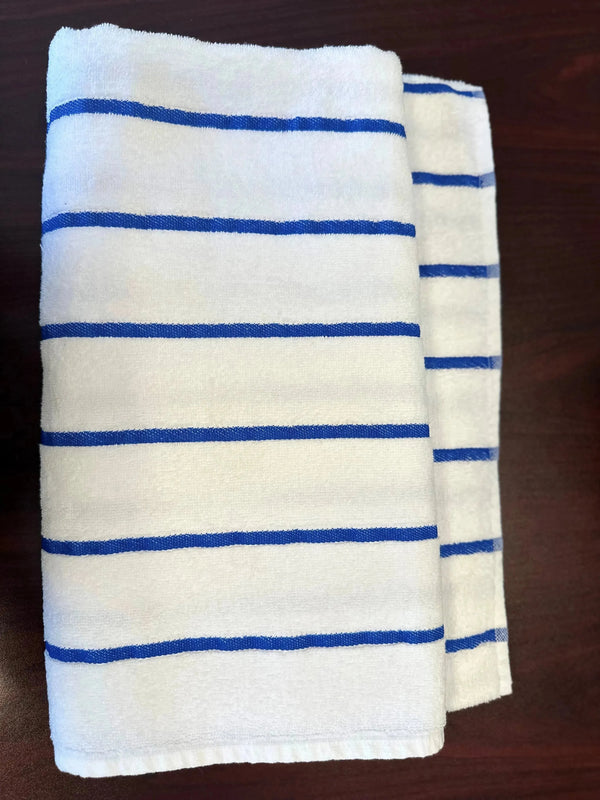 GPH Collection Horizontal Stripes Pool Towels Blue - Rifz Textiles Inc