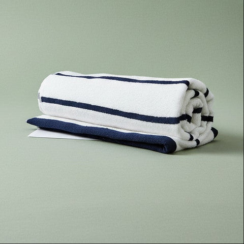 GPH Collection Horizontal Stripes Pool Towels Navy Blue - Rifz Textiles Inc