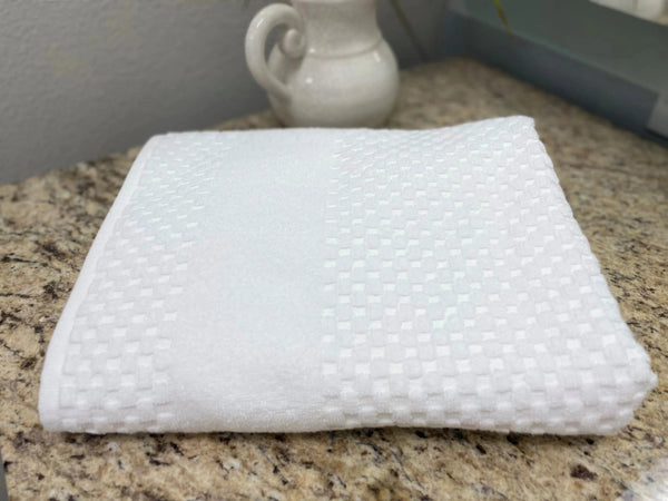 GTY Collection Zero Twist Premium Towels All over Checker Design - Rifz Textiles Inc