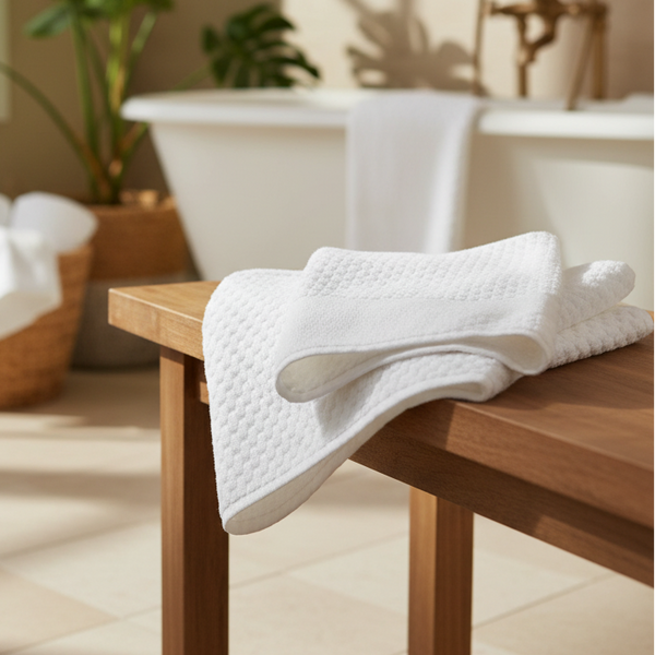 GTY Collection Zero Twist Premium Towels All over Checker Design - Rifz Textiles Inc