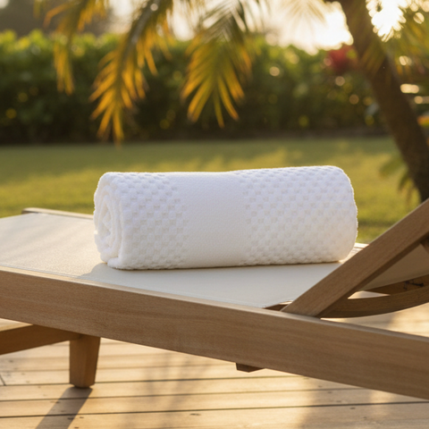 GTY Collection Zero Twist Premium Towels All over Checker Design - Rifz Textiles Inc