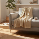 Cotton Honeycomb Weave All Season Blanket Natural or Beige - Rifz Textiles Inc