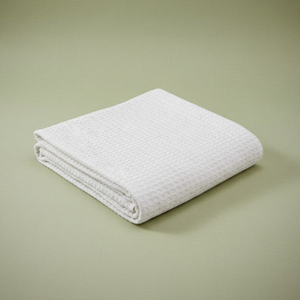 Cotton Honeycomb Weave All Season Blanket White - Rifz Textiles Inc
