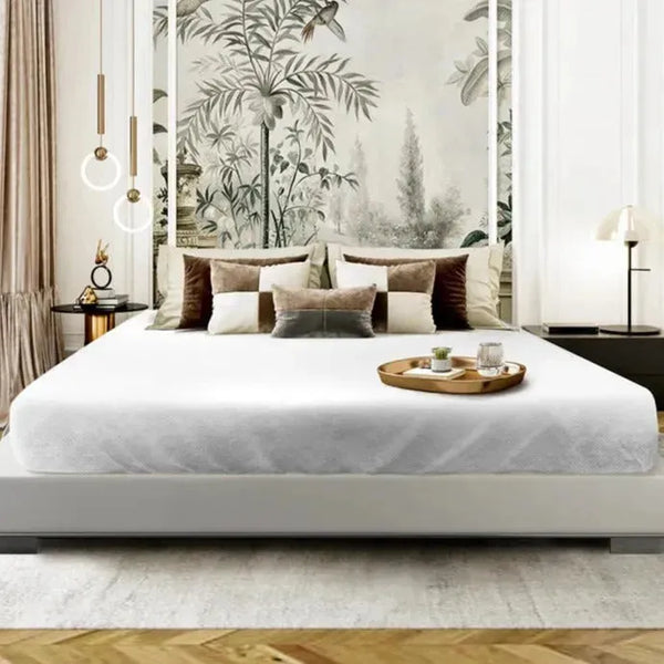 Jacquard Basket Weave 100% Polyester White Top Sheet - Rifz Textiles Inc