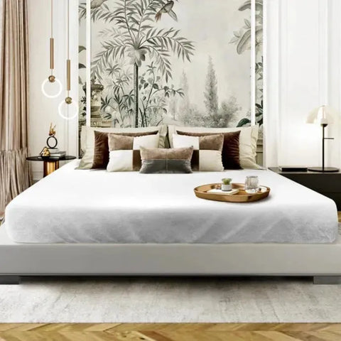 Jacquard Basket Weave 100% Polyester White Top Sheet - Rifz Textiles Inc