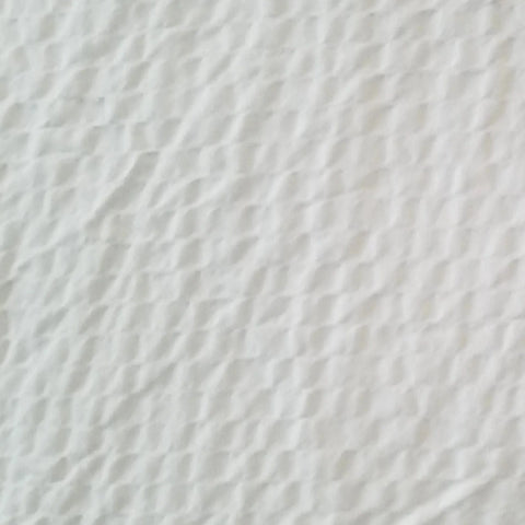 Jacquard Crinkle Weave 100% Polyester White Top Sheet - Rifz Textiles Inc