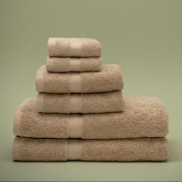 KPS Collection 100% Premium Ring Spun Cotton Beige Towels - Rifz Textiles Inc