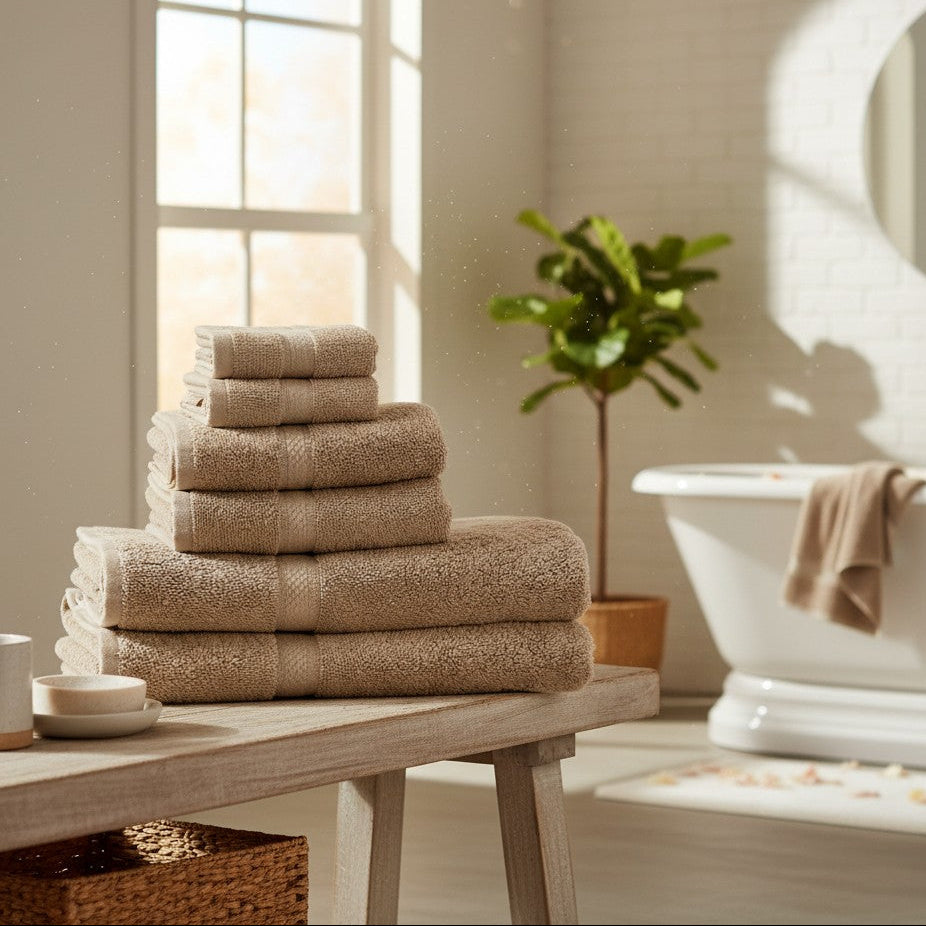 KPS Collection 100% Premium Ring Spun Cotton White Towels - Rifz Textiles Inc