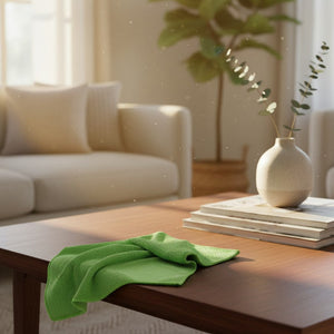 KS Collection Green Microfiber Cloths By Rifz Textiles