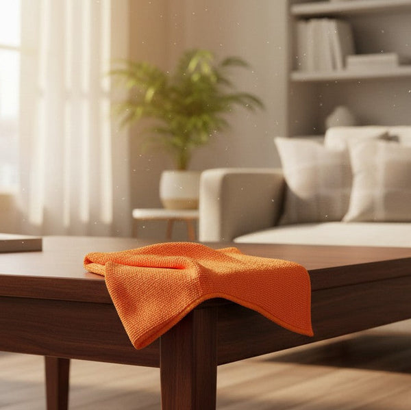 KS Collection Orange Microfiber Cloths By Rifz Textiles