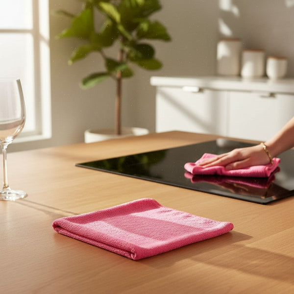KS Collection Pink Microfiber Cloths By Rifz Textiles