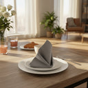 MJS 100% Spun Polyester 1 PLY Table Linens Napkins Grey - Rifz Textiles Inc