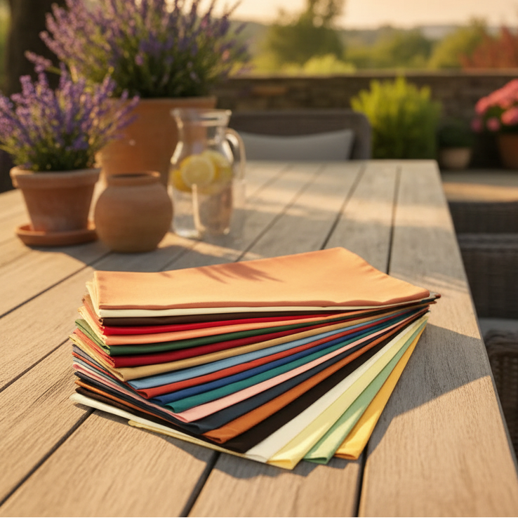 MJS 100% Spun Polyester 1 PLY Table Linens Napkins Black- Rifz Textiles Inc