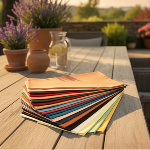 MJS 100% Spun Polyester 1 PLY Table Linens Napkins Black- Rifz Textiles Inc