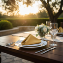 MJS 100% Spun Polyester 1 PLY Table Linens Napkins Gold - Rifz Textiles Inc