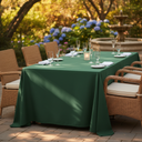 MJS 100% Spun Polyester 2 PLY Banquet & Square Table Linens Hunter Green - Rifz Textiles Inc