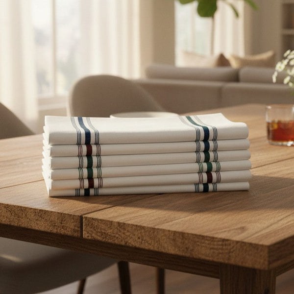 MJS 100% Spun Polyester 2 PLY Table Linens Bistro Napkins - Rifz Textiles Inc