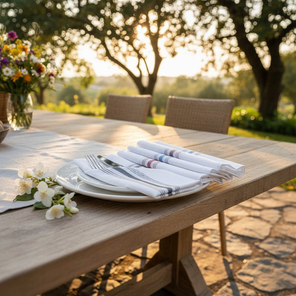 MJS 100% Spun Polyester 2 PLY Table Linens Bistro Napkins - Rifz Textiles Inc