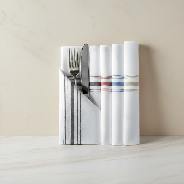 MJS 100% Spun Polyester 2 PLY Table Linens Bistro Napkins - Rifz Textiles Inc