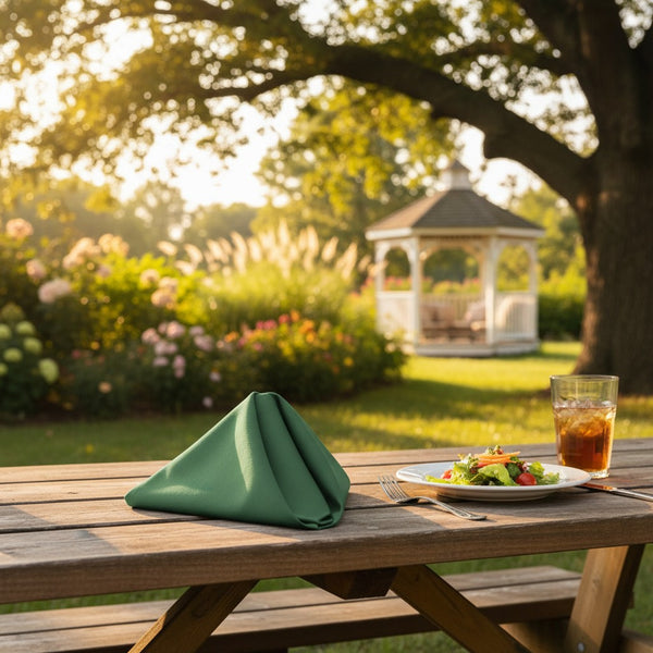 MJS 100% Spun Polyester 2 PLY Table Linens Napkins Apple Green - Rifz Textiles Inc