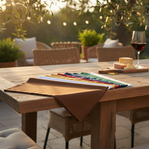 MJS 100% Spun Polyester 2 PLY Table Linens Napkins Chocolate - Rifz Textiles Inc