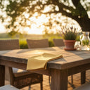 MJS 100% Spun Polyester 2 PLY Table Linens Napkins Corn Yellow - Rifz Textiles Inc