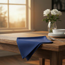 MJS 100% Spun Polyester 2 PLY Table Linens Napkins Deep Blue- Rifz Textiles Inc