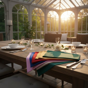 MJS 100% Spun Polyester 2 PLY Table Linens Napkins Hunter Green - Rifz Textiles Inc