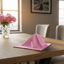 MJS 100% Spun Polyester 2 PLY Table Linens Napkins Pink - Rifz Textiles Inc