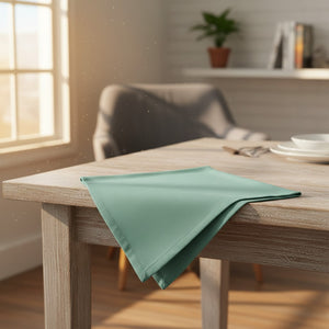 MJS 100% Spun Polyester 2 PLY Table Linens Napkins Sea Foam - Rifz Textiles Inc