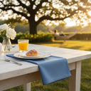 MJS 100% Spun Polyester 2 PLY Table Linens Napkins Wedgewood Blue - Rifz Textiles Inc