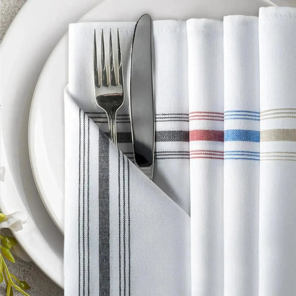MJS 100% Spun Polyester 2 PLY Table Linens Bistro Napkins - Rifz Textiles Inc