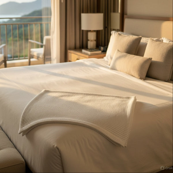 Microcheck Cotton Thermal Blanket - Rifz Textiles 