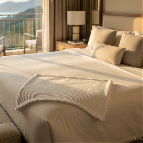 Microcheck Cotton Thermal Blanket - Rifz Textiles 