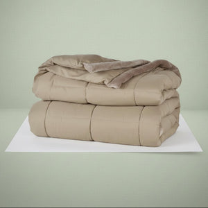 Microfiber Down Alternative Comforter Mocha - Rifz Textiles Inc