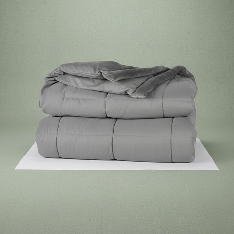 Microfiber Down Alternative Comforter Smoke - Rifz Textiles Inc