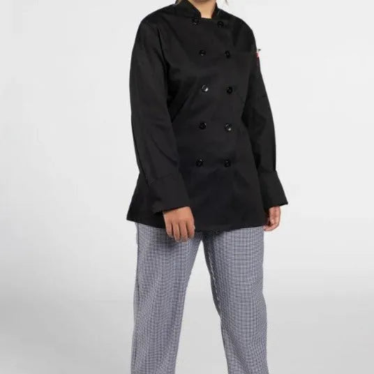 Cotton Twill Women Chef Coat 2 PK - Rifz Textiles Inc