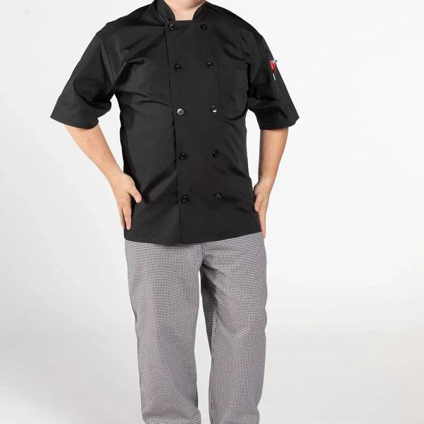 Poplin Cotton Blend Pro-vent Short Sleeve Chef Coat 2 PK - Rifz Textiles Inc