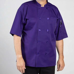 Poplin Cotton Blend Pro-vent Short Sleeve Chef Coat 2 PK - Rifz Textiles Inc