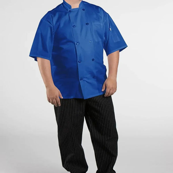 Poplin Cotton Blend Pro-vent Short Sleeve Chef Coat 2 PK - Rifz Textiles Inc