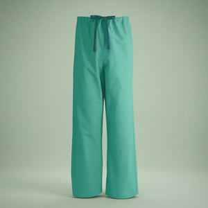 Poplin Weave Reversible Scrubs Bottom in Jade color - Rifz Textiles Inc