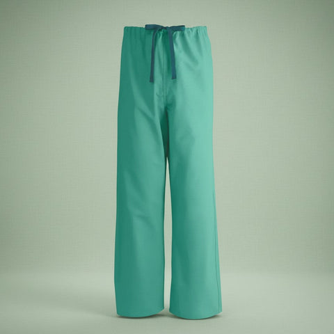 Poplin Weave Reversible Scrubs Bottom in Jade color - Rifz Textiles Inc