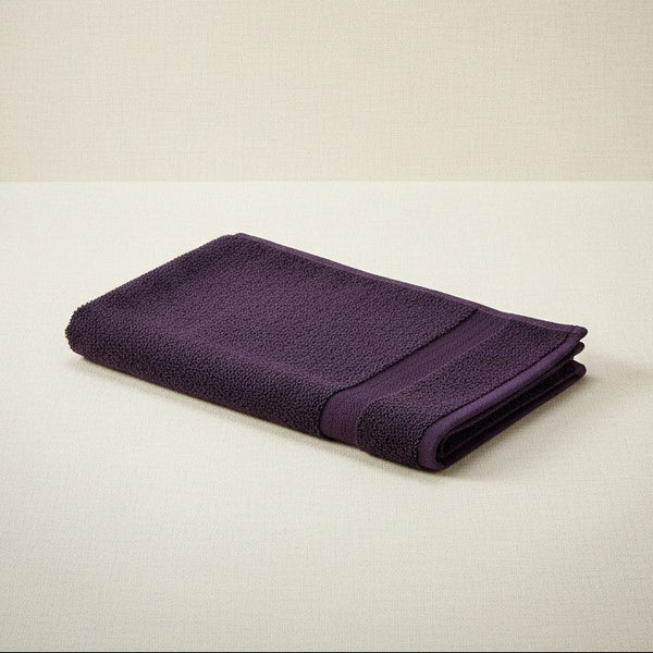 Spa & Salon Collection Eggplant Vat Dyed Cotton Hand Towels By Rifz Textiles 