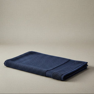 Spa & Salon Collection Navy Blue Vat Dyed Cotton Hand Towels By Rifz Textiles 