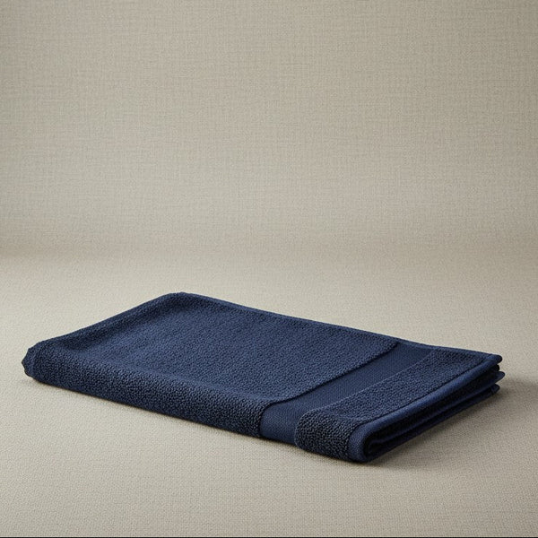 Spa & Salon Collection Navy Blue Vat Dyed Cotton Hand Towels By Rifz Textiles 