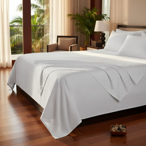 T-180 Blended Elite Collection Blended White Sheets - Rifz Textiles Inc