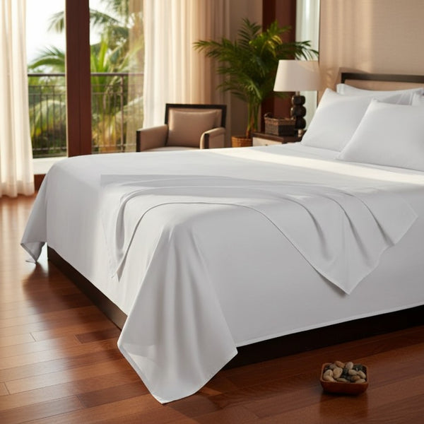 T-180 Blended Elite Collection Blended White Sheets - Rifz Textiles Inc